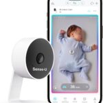 Sense-U AI Baby Camera Monitor with Sensor-Free Sleep Breathing Movement Detection, Smart Security Indoor Video Camera with Background Audio, Sound Detection, No Monthly Fee, for Peace of Mind