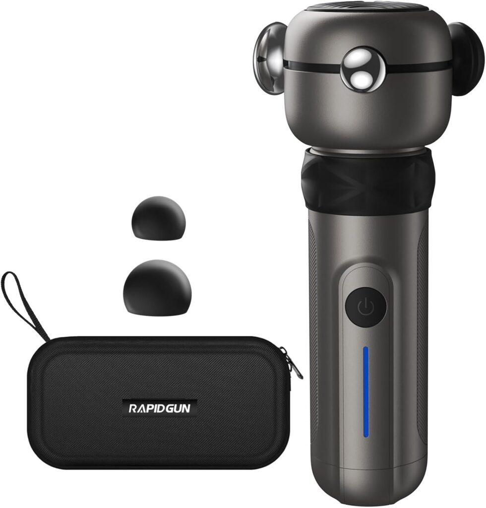 Lite Deep Tissue Therapy Massage Gun – 6500 RPM Portable Vibrating Massager for Pain Relief, Trigger Points & Stiffness, Handheld Muscle Massager for Athletes, Active Men & Women, Travel Size