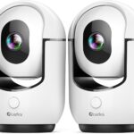 2K Pan/Tilt Security Camera, WiFi Indoor Camera for Home Security with AI Motion Detection, Baby/Pet Camera with Phone App, Color Night Vision, 2-Way Audio, 24/7, Siren, TF/Cloud Storage – 2 Pack
