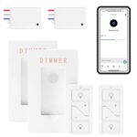 Wireless Dimmer Light Switch and Receiver Compatible With Alexa – Smart Wall Switch for Ceiling Lights, Fans, Lamps