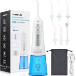 Cordless Water Dental Flosser Teeth Cleaner, INSMART Professional 300ML Tank DIY Mode USB Rechargeable Dental Oral Irrigator for Home and Travel, IPX7 Waterproof 4 Modes Irrigate for Oral Care