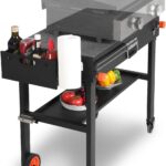 Grill Table for Blackstone Griddle, Portable Griddle Table with Caddy – Fit 17” or 22” Other Tabletop Grill, Foldable Ninja Grill Stand& Blackstone Griddle Stand for Outdoor Tailgating-Camping