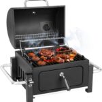 Portable Charcoal Grill with 314 Square Inch Cooking Area,Compact Tabletop Charcoal Grill with Warming Rack,Small BBQ Grill with Charcoal Tray for Outdoor Camping, Picnic