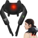 Shiatsu Neck and Back Massager with Heat, Upgraded 2600mAh Cordless Shoulder Massager Deep Tissue 6D Kneading, Massages Pillow for Neck, Back, Shoulder, Foot, Body Gifts for Fathers Mom Dad