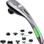 MEGAWISE Cordless Back Massager for Shoulders, Waist, Legs, Rechargeable 3200mAh Battery, 5 Speed and 5 +2 Massage Nodes 5 Hard, 2 Soilicone Nodes, Massage While Moving Around