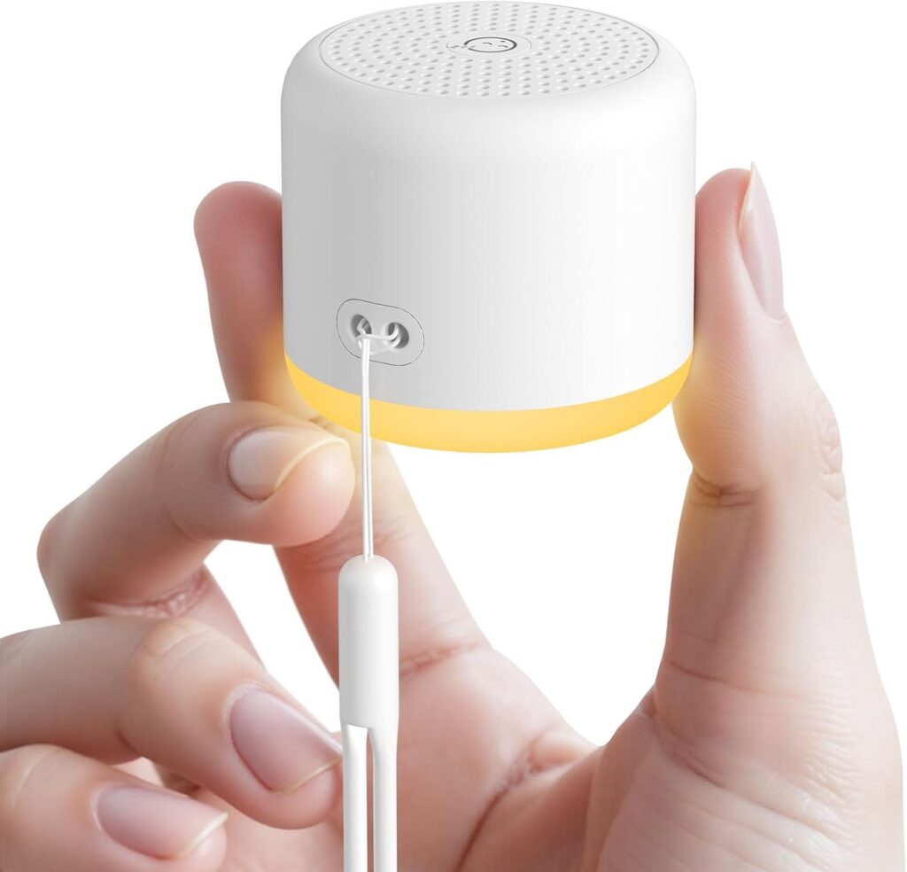 White Noise Machine with Night Light, 18 Soothing Sounds Portable Sound Machine for Baby Adults, Mini Travel Sound Machine for Sleeping with Memory Timer, Office Hotel Gift