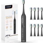 Sonic Electric Toothbrush – 5X More Effective Cleaning, 8 Brush Heads, 4 Modes, Low Noise Design for Adults