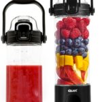Portable Blender – Cordless 24oz. Personal Blender for Shakes and Smoothies, Licuadora, BPA Free – Ice Crush, Dishwasher safe parts, Waterproof, Triple Batteries, Juicer Cup, Black