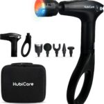 HuBDIC HubiCare Heat and Cool Massage Gun with Upgraded Extension Handle, Percussion Massage Gun Deep Tissue, Muscle Back Massagers Handheld, Portable for Pain Relief, LED Display