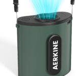 2025 AI Portable Waist Fan – 4 Speeds 17500RPM Strong Airflow, with 24H Working Time, Rechargeable Personal Fan, Wearable Neck & Belt Clip for Camping, Hiking, Worksites, Outdoor