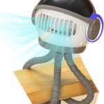 Battery Operated Stroller Fan – Flexible Clip on Fan with 3 Adjustable Speeds and Rotatable, Big Battery with Flip Switch for Baby Stroller Fan(White)