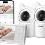 ieGeek 1080P Baby Monitor with 2 Cameras | 4.3″ Split-View for Twins Nursery | Night Vision, Sound & Motion Alerts, 2-Way Talk, Pan-Tilt-Zoom | Secure Local Monitoring with Free App, No Monthly Fee
