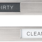 KitchenTour Dishwasher Magnet Clean Dirty Sign, Premium Stainless Steel Clean Dirty Magnet for Dishwasher Funny, Strong Magnet Non-Scratch Dishwasher Sign Kitchen Decor and Accessories