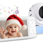 1080P 5” Baby Monitor with 32 Hours 5000mAh Battery, Pan Tilt 4X Zoom Video Baby Monitor with Camera and Audio, Night Vision, VOX, 2-Way Talk, 8 Lullabies,1200ft Range No WiFi