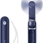 JISULIFE Portable Handheld Fan, Mini 3 In 1 with Rechargeable Battery, Personal Pocket Fan for Travel, Outdoor, USB Power Bank, Flashlight, Essential Ideal Gifts for Summer/Concert/Vacation – Blue