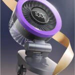 Portable Clip on Fan Battery Operated, 100 Speeds Quiet Digital Display Portable Fan, USB Rechargeable Personal Desk Fan for Desk Table Home Office Stroller Camping Golf Cart