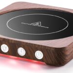 Mug Warmer – 36W Coffee Mug Warmer for Desk with Temperature Display, 2-12Hrs Auto Shut Off, Smart Candle Warmer – Ideal Coffee Gifts Accessories Keep Beverages Coffee Warmer (Wood) (Wood)