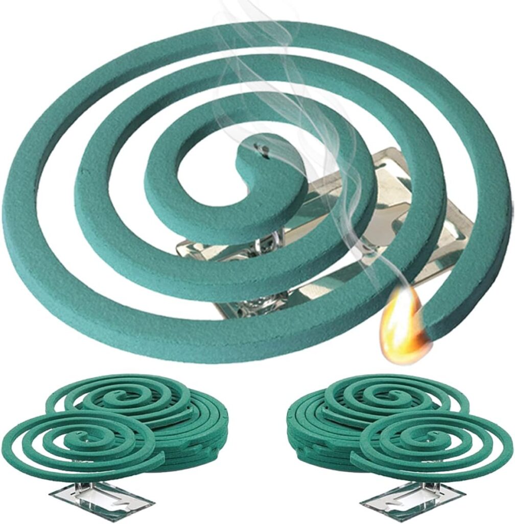 W4W Mosquito Repellent Coils – Outdoor Use Reaches Up to 10 feet – Each Burns for 5-7 Hours (Three Pack Contains 12 coils & 6 Stands)