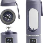 Personal Mini Blender with Three Adjustable Modes,12 Steel Blades,Compact 450 ml Travel Blenders for Smoothies,for Picnics,Office Sports,Fresh Drinks Anytime(Purple)