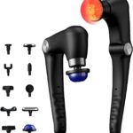 Massage Gun with 10 Replacement Heads, Massage Gun with Heat, Back Massager for Pain Relief Deep Tissue, Massager for Shoulder & Back Muscle Recovery,