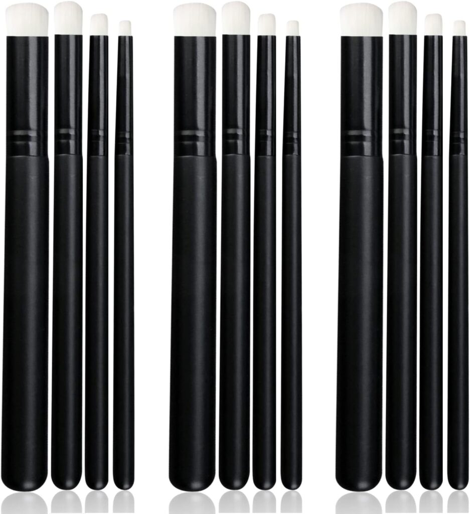 UNIMEIX Mini Blending Brushes for Card Making, Dry Miniature Painting Set Background Blender Paint Brushes Small Detailed Paint Watercolor Brushes (12 Pack)