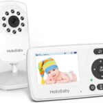 Hellobaby HB30 Video Baby Monitor with Digital Camera and Audio, No WiFi No App Safety Baby Monitor, 8 Languages, Auto Night Vision, 1000ft Transmission Range, 2.4 inch Portable Screen, White