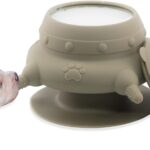 Puppy Bottles for Nursing,Puppy Milk feeders for Multiple Puppies Nipple,Puppy Feeder Milk Bowl,Feeder Bowl for Kittens,Grey