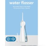 Amazon Basics HydroClean Cordless Water Flosser, 1 Water Flosser Handle, 2 Flosser Tips, 2 AA batteries included
