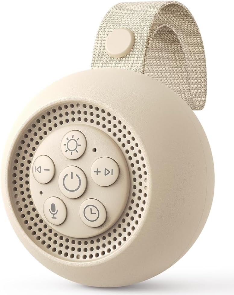 White Noise Sound Machine with Voice Recording, 16 Soothing Sounds Portable Noise Machine, Night Light, Timer, Rechargeable White Noise Machine for Sleeping Nursery Home Office Travel