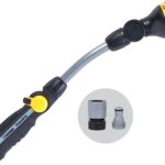 Melnor 65173AMZ RelaxGrip 8 Pattern 16″ Pivoting Wand Bundle, Metal, Black, Yellow
