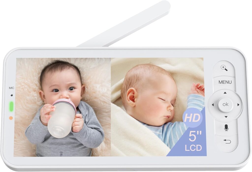 ARENTI 2025 Upgraded 5-Inch Wireless Baby Monitor Display, Parent Unit for AInanny A4 D3 Camera(Screen2)