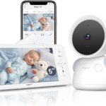 ARENTI Baby Monitor, 2K/3MP WiFi 6 Camera and Audio, 5-inch Wireless Screen, Smartphone App, Super Night Vision, Crying Detection, Auto Tracking, Temp&Humidity Sensor, Cloud&SD Card Storage (D3 Kit)