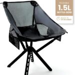 Campster2 Folding Camping Chair – Portable High Chair | 265 Lbs Capacity | Camping Essentials for Beach, Hiking & Car Camping | Compact Outdoor Chair with Carry Bag | Comfortable & Durable (Black)