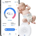 Babytone Smart Baby Monitor – Baby Breathing Monitors with Rollover & Overheating Alarms, Real-Time Temperature Tracking, Long Battery Life, Free App for Newborns & Infants 0-24 Months (Sleep Clip)