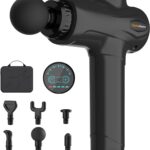 YANRAN Deep Tissue Massage Gun Portable, Percussion Massage Gun with 7 Levels & 6 Massage Heads, Electric Massager for Muscles Pain Relief, Gifts for Men Women Athletes for Sports and Relaxation