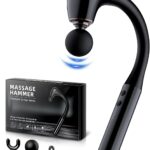 FVZ Massage Gun with Upgraded Extension Handle, 10MM Massage Gun Deep Tissue, Back Massager, Muscles/Neck/Shoulders/Waist/Legs Massager Portable for Pain Relief, 4 Massage Heads & 5 Speed Levels