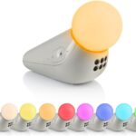 Motorola Nursery Multi-Color LED Night Light and Sound Machine for Newborn, Portable, Rechargeable, User-Friendly, Lightweight with Sleep Timer, Baby Soother S1