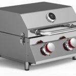 GasOne Portable Propane Grill – 16-inch Stainless Steel Tabletop Grill – Tabletop Gas Grill with Heat Control and Built-In Thermometer – Large Cooking Area – Ideal for Outdoor, Camping, Travel, RV