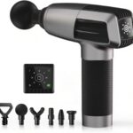 Massage Gun Deep Tissue,Birthday Gifts for Men Women,Gifts for Boyfriend Girlfriend – Neck Back Massager for Pain Relief Deep Tissue with 6 Heads & 8 Speeds(Grey)