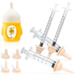 Silicone Nursing Kit for Kittens & Small Animals – Includes Feeding Nipples, Syringes, 20ml Bottle – BPA-Free, Reusable, Safe for Newborn Kittens and Puppies