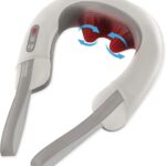 Homedics Neck Massager with Heat – Pro Therapy Elite Portable, Adjustable Shiatsu and Vibration Massage, Tan