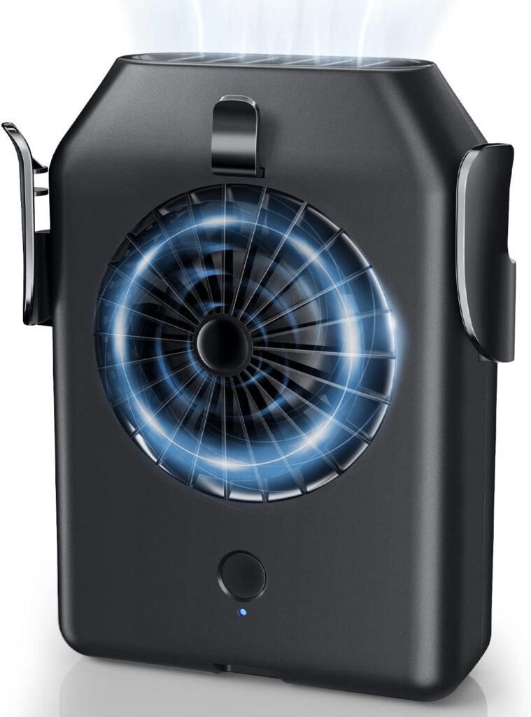 Portable Fan 10000mAh Rechargeable, Mini Waist Fan With Max 24H Working Time, 3 Speeds 5100RPM Strong Airflow Wearable Personal Clip Fan Belt Fan for Outdoor, Jobsite, Farms, Traveling, Fishing