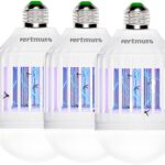 Bug Zapper Light Bulb, 2-in-1 Indoor Electric Mosquito Killer Lamp with UV LED Light, Fly Insects Trap for Home Entryway Balcony Patio(3 Pack)