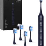 Sonic Electric Toothbrush for Adults Teens: 180 Days Battery Life, 48000VPM Motor 5 Cleaning Modes 2 Min Smart Timer 4 Quality Replacement Heads IPX8 Durable Rechargeable Travel Toothbrush
