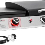 Royal Gourmet PD1305H 3 Burner Propane Gas Grill and Griddle Combo with Lid, 3-in-1 Grill Griddle Combo with 29,000 BTUs Output for Outdoor Cooking, 364 Sq. In. Cooking Area, Silver & Black