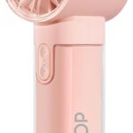 Gaiatop Portable Handheld Turbo Fan, 1-100 Adjustable High Speeds, 3-20Hrs Cooling Times, 4800mAh USB Rechargeable Portable Small Hand Fans with Lanyard for Outdoor, Travel, Home, Make Up, Pink