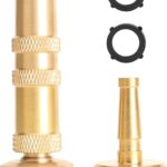Hose Sprayer Nozzle Sets, Heavy-Duty Adjustable Twist Hose Nozzle and High Pressure Sweeper Nozzle for 3/4” connector