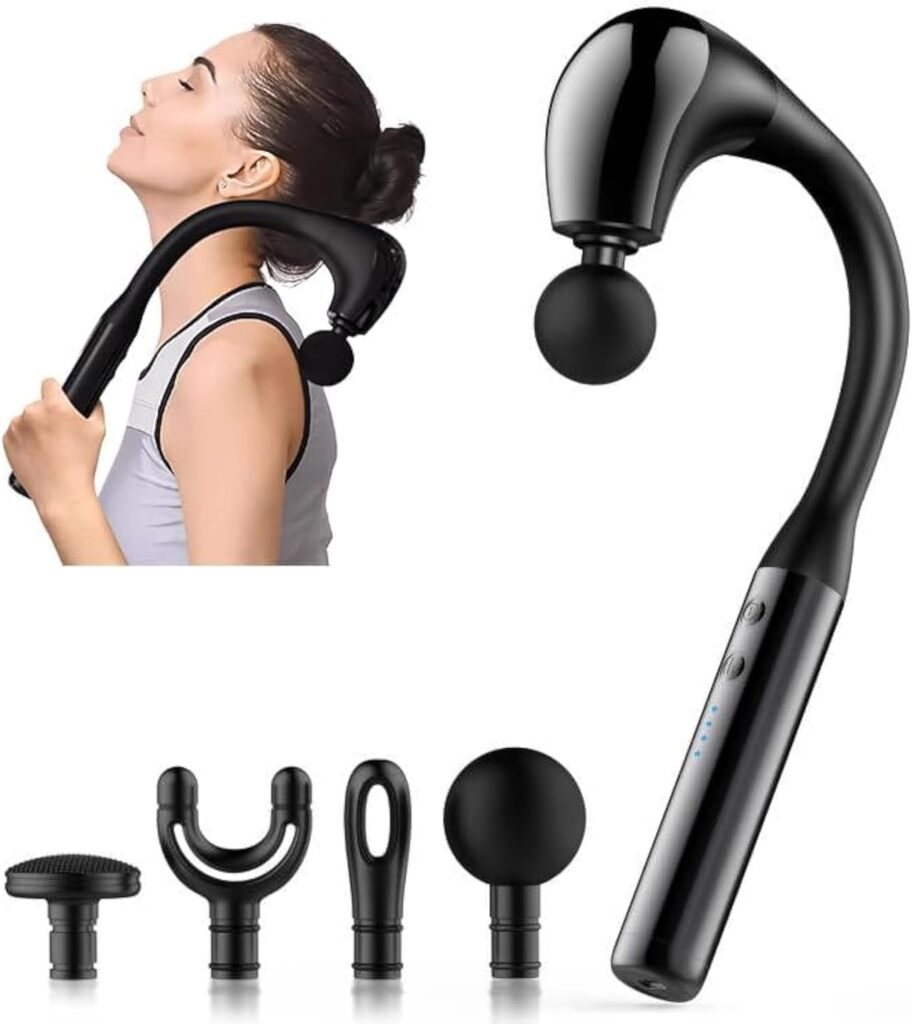 Massage Gun Deep Tissue with Extended Handle Revolutionary U-Shaped Back Massager Body Massager for Neck,Shoulder,Leg