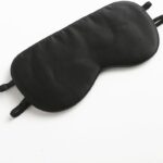 Tim & Tina 100% Natural Silk Sleep Mask Soft Comfortable Smooth Eye Mask with Adjustable Strap Blindfold for Women Men Black – Two Straps