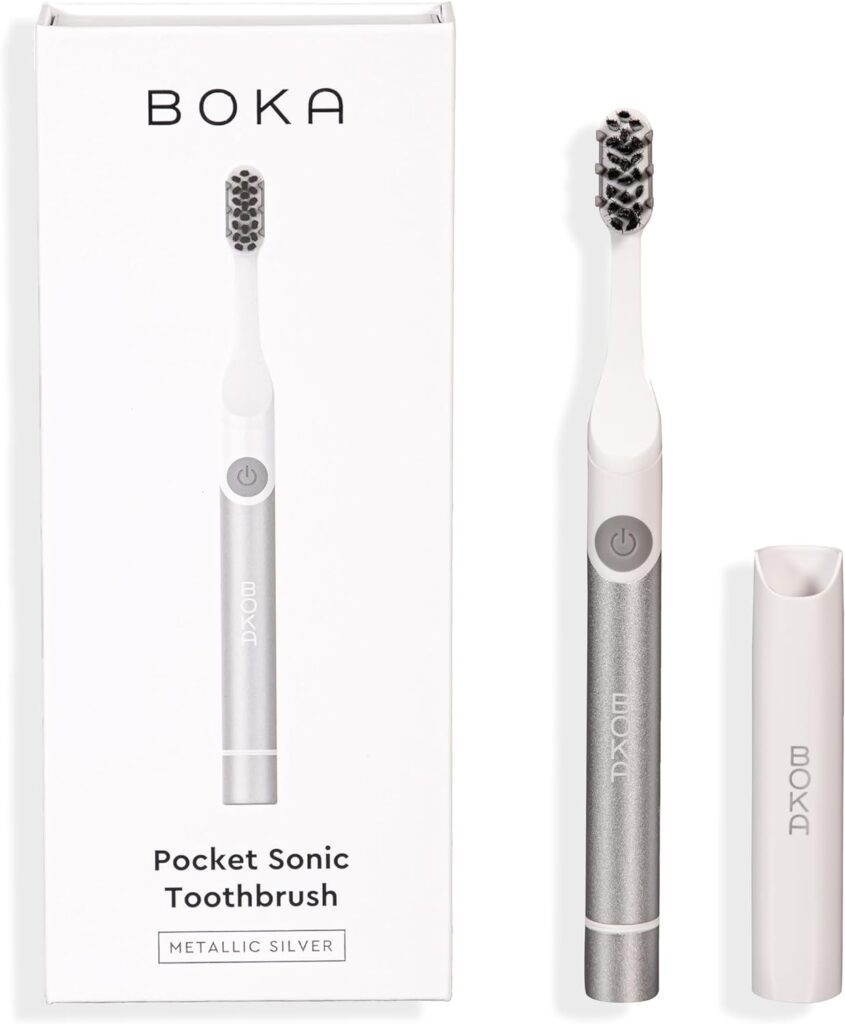 Boka Sonic Electric Toothbrush for Adults – 24000 VPM w/Standard & Sensitive Modes – Waterproof & Up to 120 Battery Life w/Travel Cover & Wall/Mirror Mount – Automatic Smart Timer, Non-Slip Handle